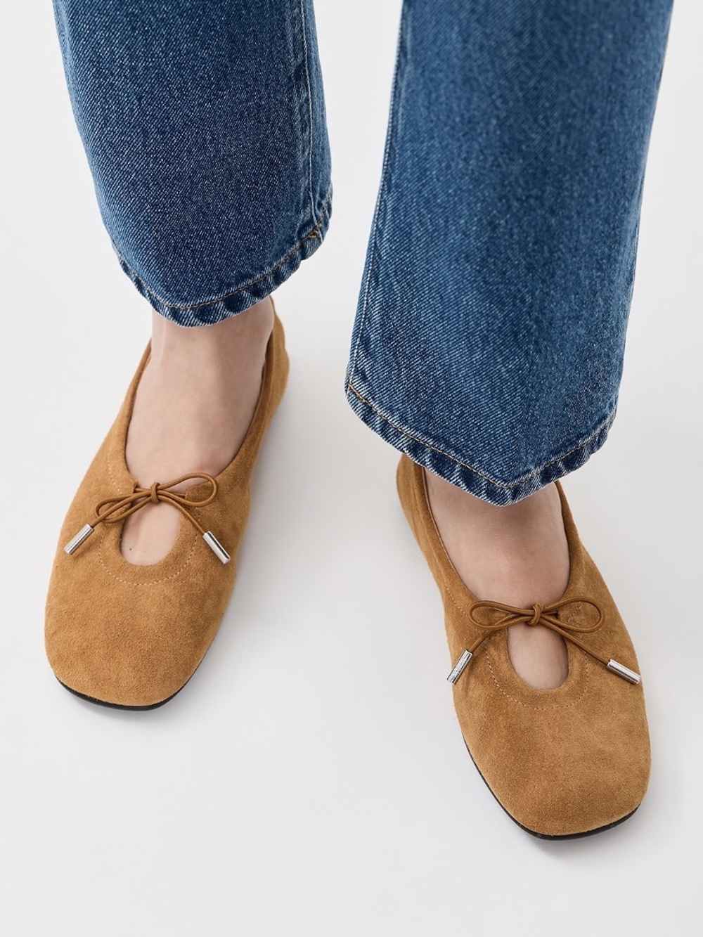 ALOHAS Rosalind Suede Ballet Flats in Suede Tan NWOB - Picture 2 of 8